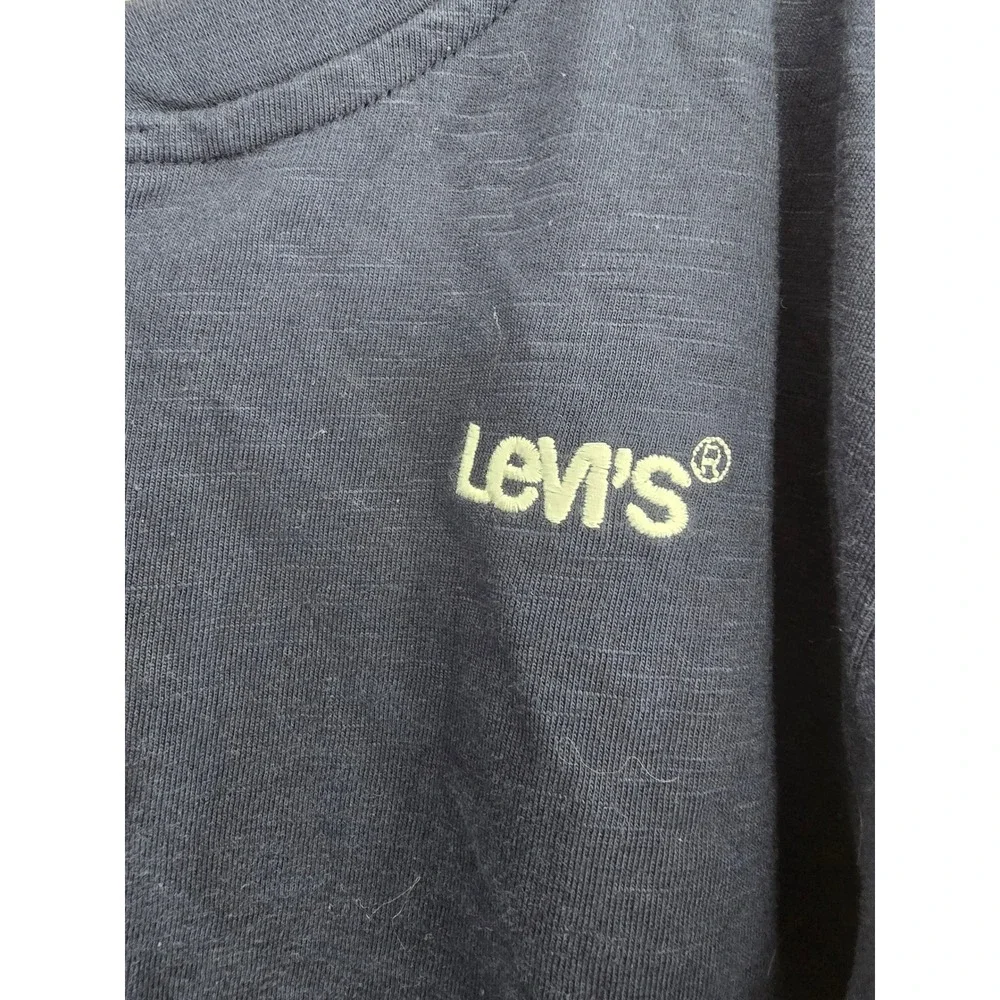 Kids Levi's Navy Blue Long Sleeve Henley Shirt Size XL TG‎ EG